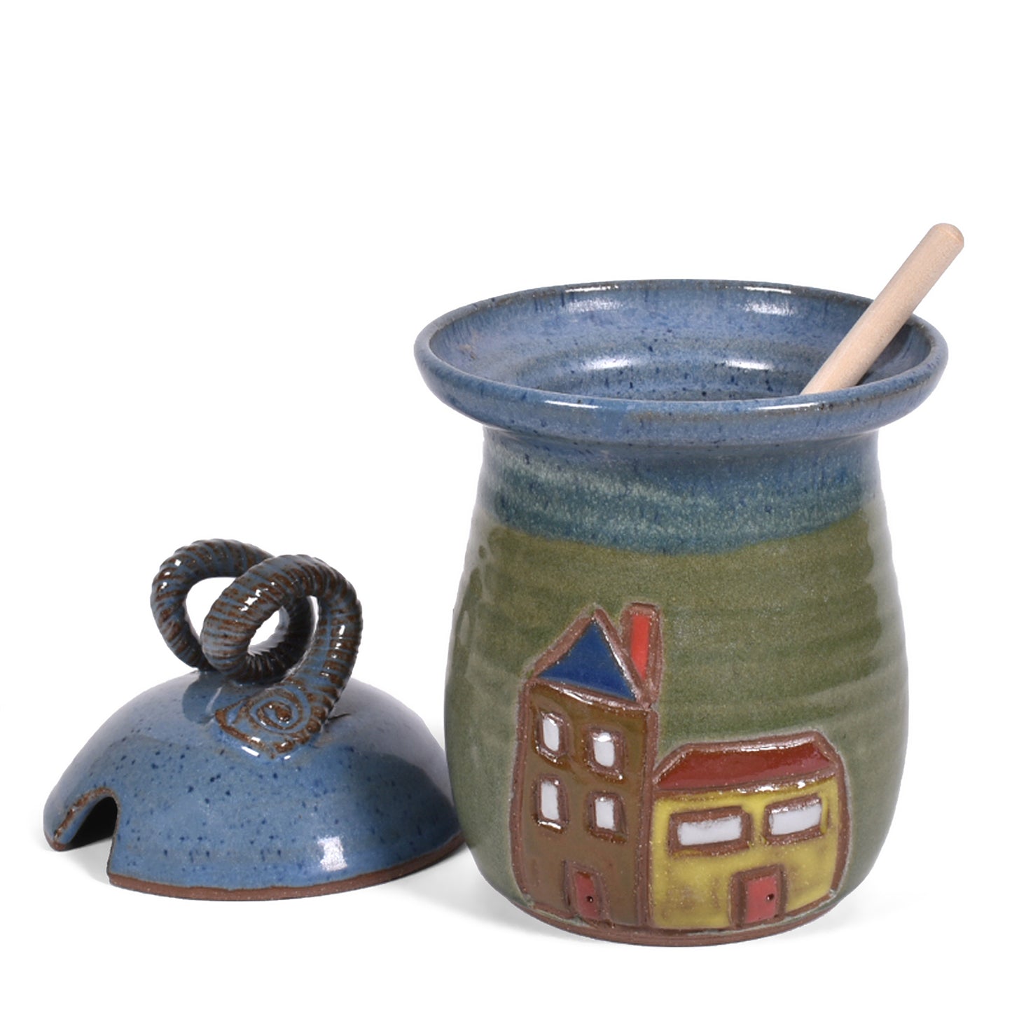MudWorks Pottery Our House Honeypot, Handmade in the USA