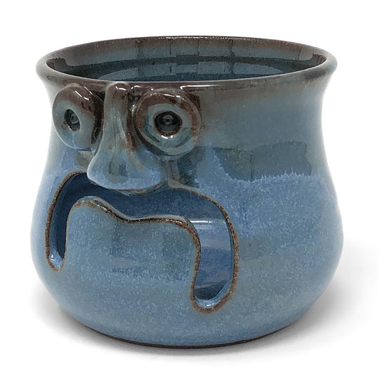 MudWorks Pottery Edgar the Egg Separator, Barrington Blue