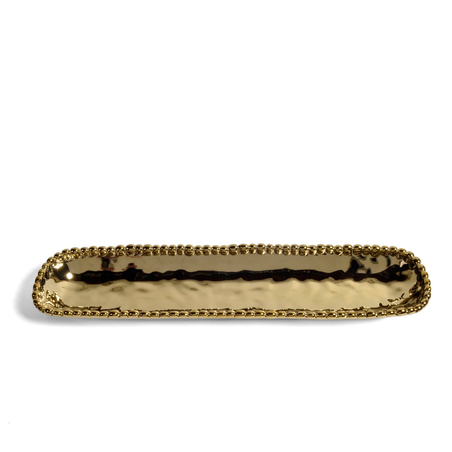 Pampa Bay Monaco Titanium-Plated Porcelain Cracker Tray, Gold