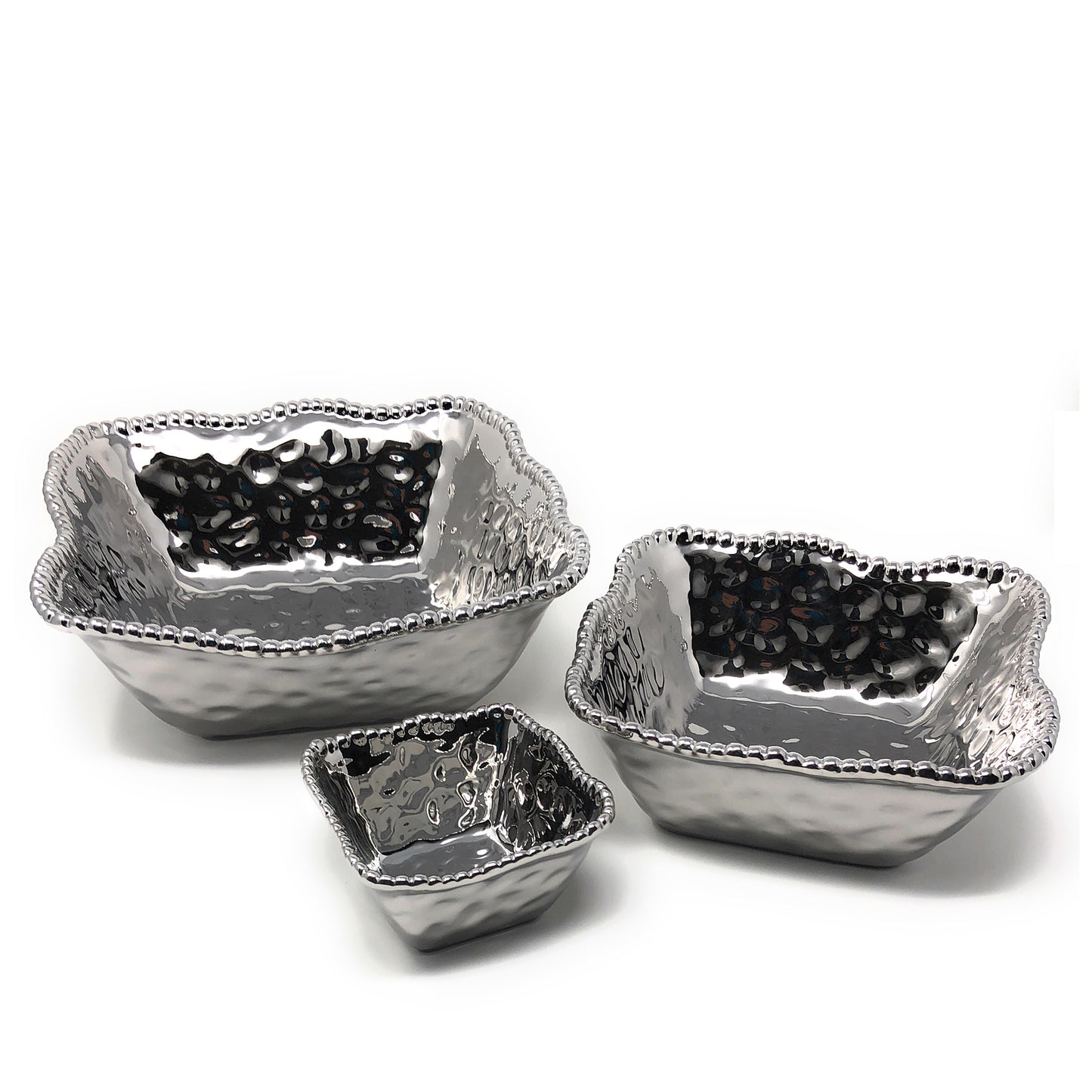 Pampa Bay Verona Titanium-Plated Porcelain Square Bowl