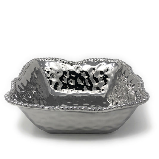 Pampa Bay Verona Titanium-Plated Porcelain Square Bowl