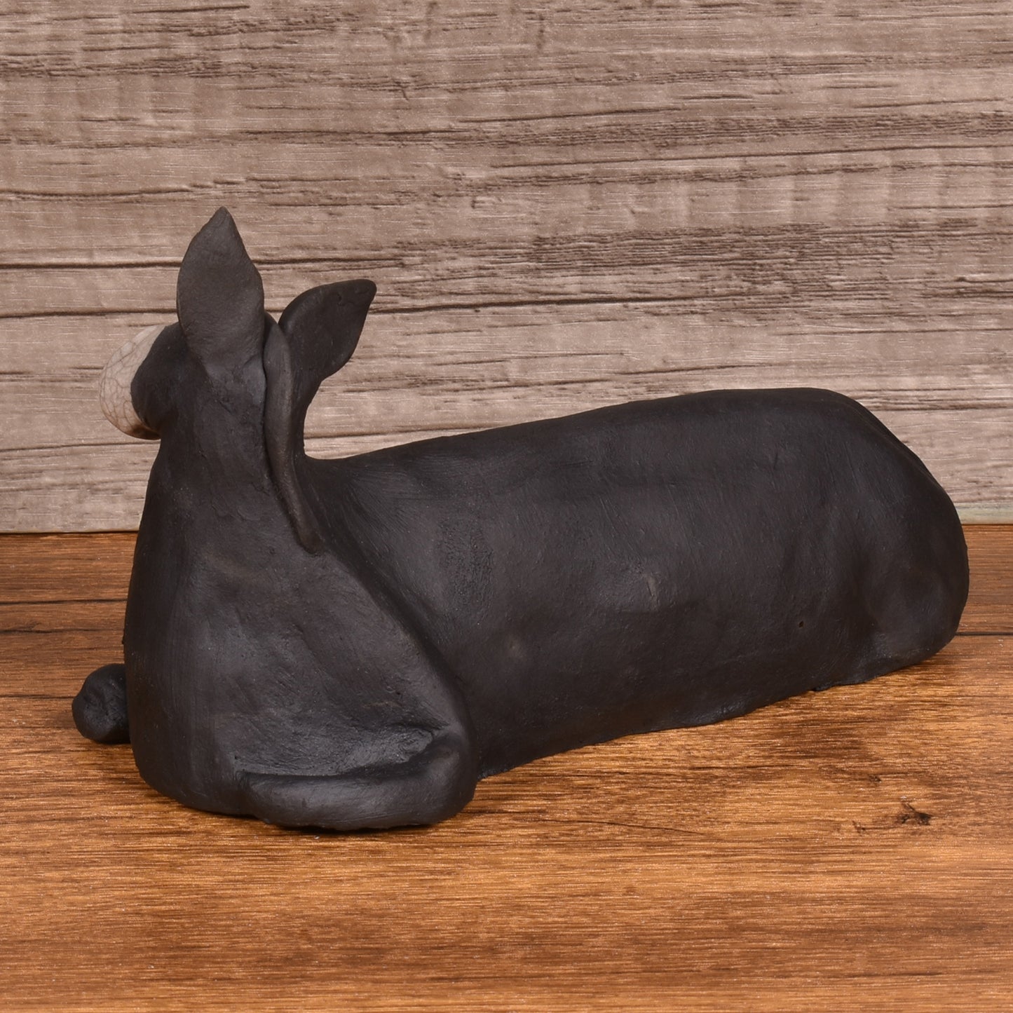 PotTerre Raku Pottery 6-inch Donkey Nativity Figurine, Handmade in The USA