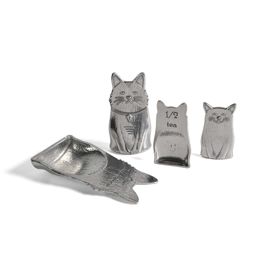 Roosfoos Pewter Cat Measuring Spoons - The Barrington Garage