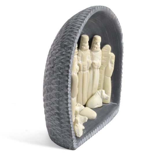 Hand Carved African Soapstone 6-inch Cove Nativity
