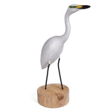The Painted Bird by Richard Morgan Carved Snowy Egret Figurine