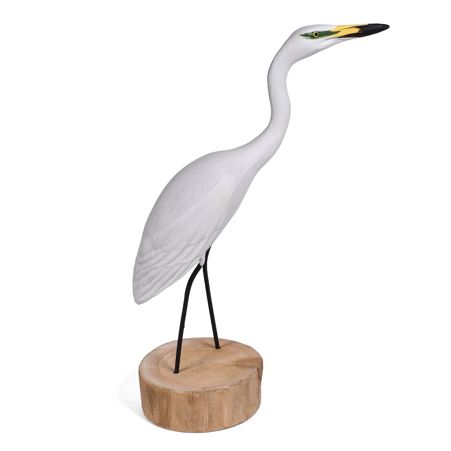 The Painted Bird by Richard Morgan Carved Snowy Egret Figurine