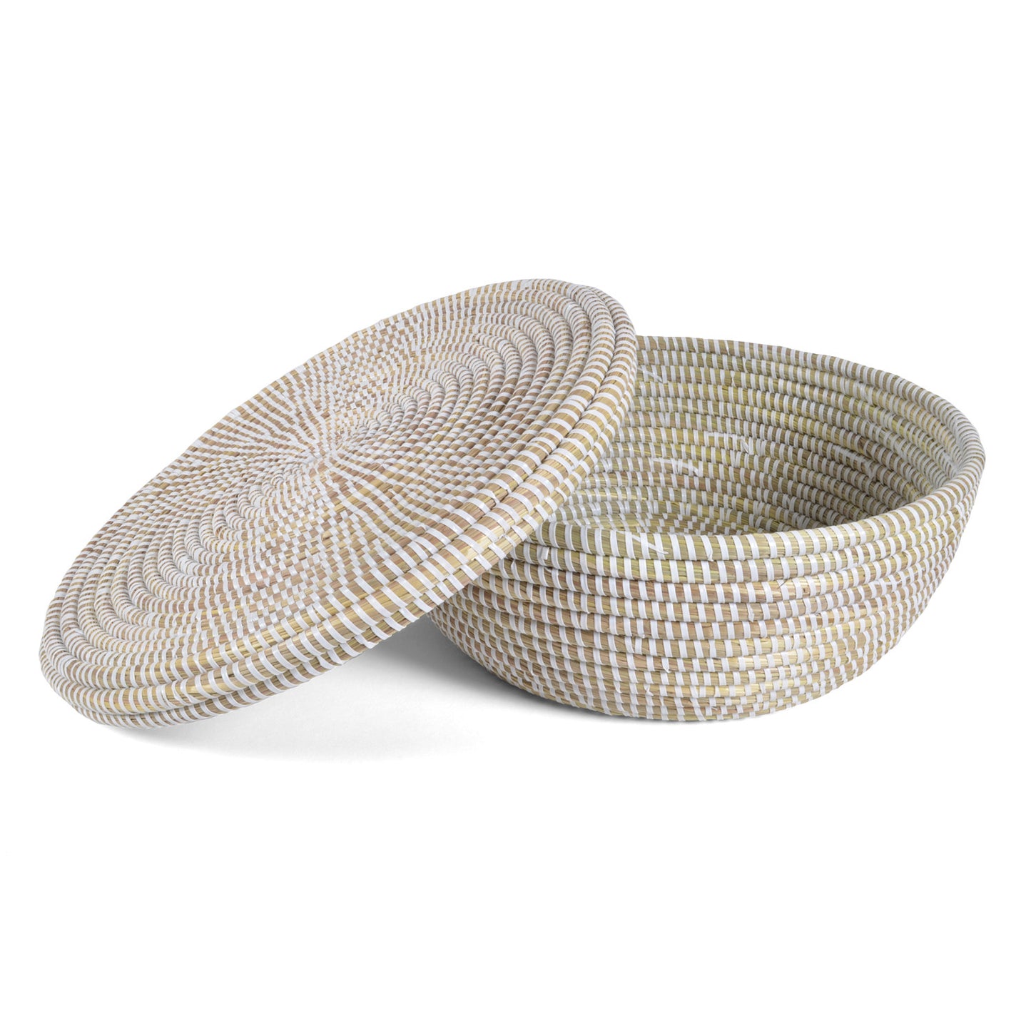 African Fair Trade Handwoven Lidded Storage Basket