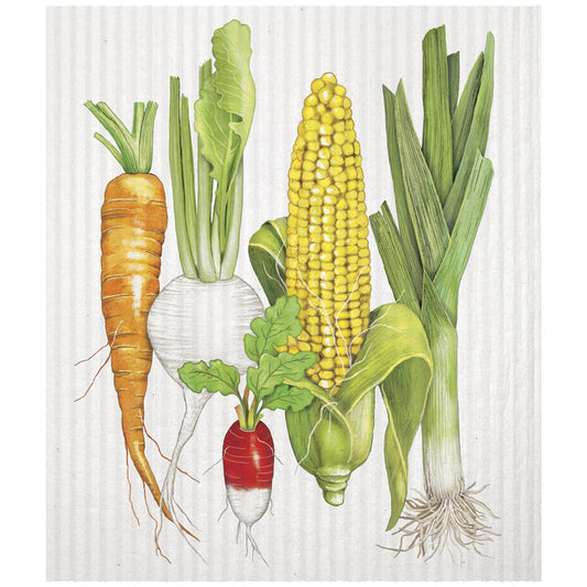 Mary Lake-Thompson Garden Veggies Sponge Cloth, Eco-Friendly, Machine Washable