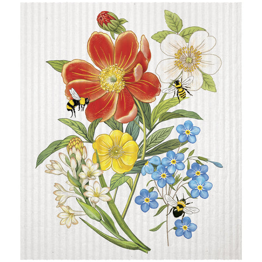 Mary Lake-Thompson Wildflowers Sponge Cloth, Eco-Friendly, Machine Washable