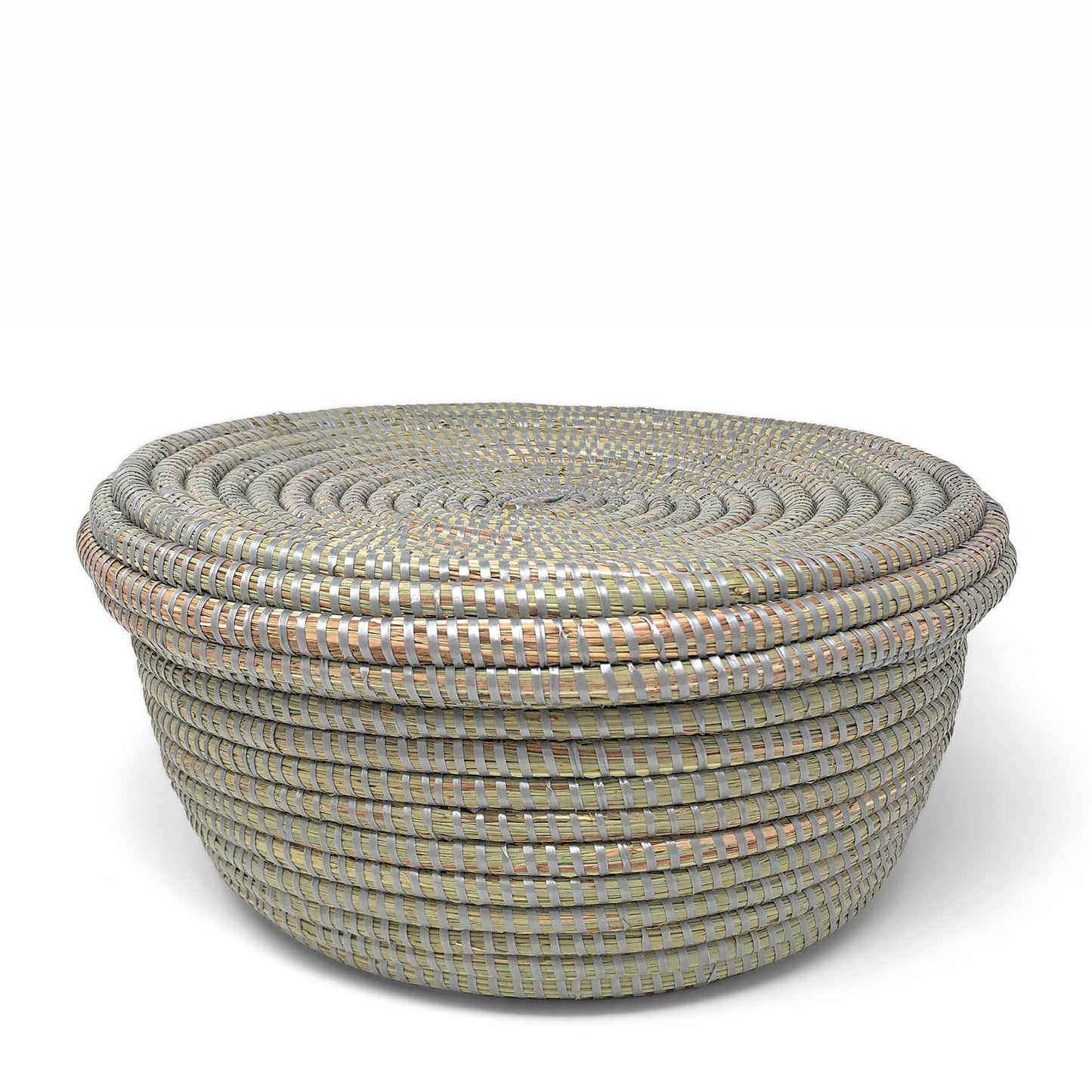 African Fair Trade Handwoven Lidded Storage Basket