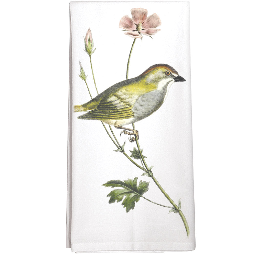 Montgomery Street Yellow Finch Cotton Flour Sack Dish Towel