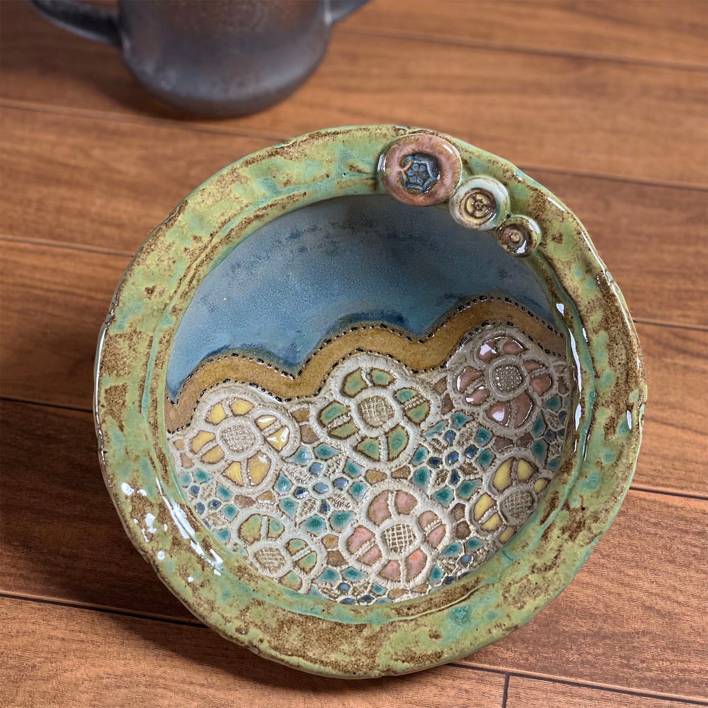 Lynette 7-1/2" Round Bowl by Laurie Pollpeter Eskenazi, Handmade American Pottery