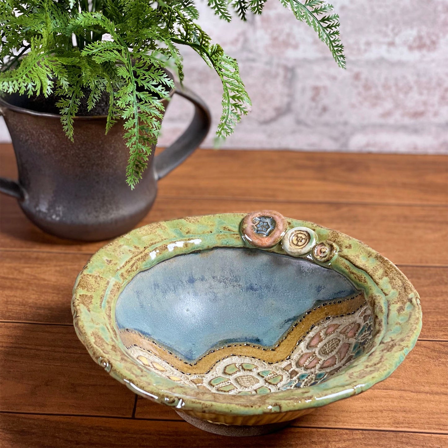 Lynette 7-1/2" Round Bowl by Laurie Pollpeter Eskenazi, Handmade American Pottery