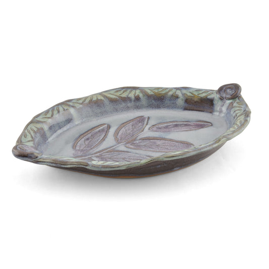 Terry Acker Pottery Leaf Shallow Baking Dish - The Barrington Garage