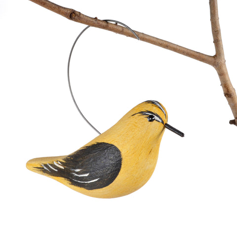 The Painted Bird by Richard Morgan Carved Goldfinch Hanging Decoy