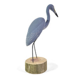The Painted Bird by Richard Morgan Carved Blue Heron Figurine - The Barrington Garage