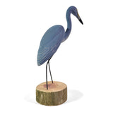 The Painted Bird by Richard Morgan Standing Blue Heron Carved Wood Figurine