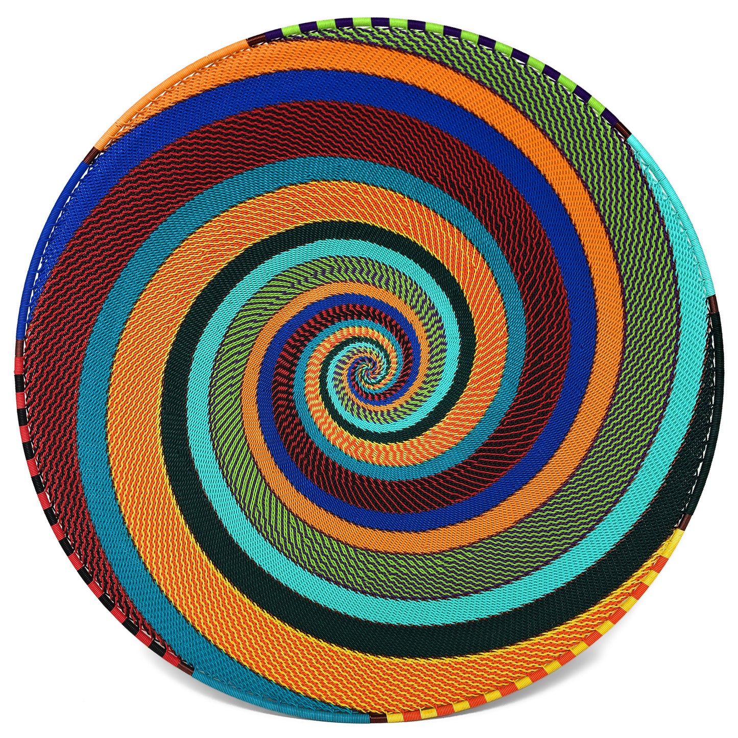 Fair Trade Zulu Telephone Wire 16-inch Platter Basket, African Spirit