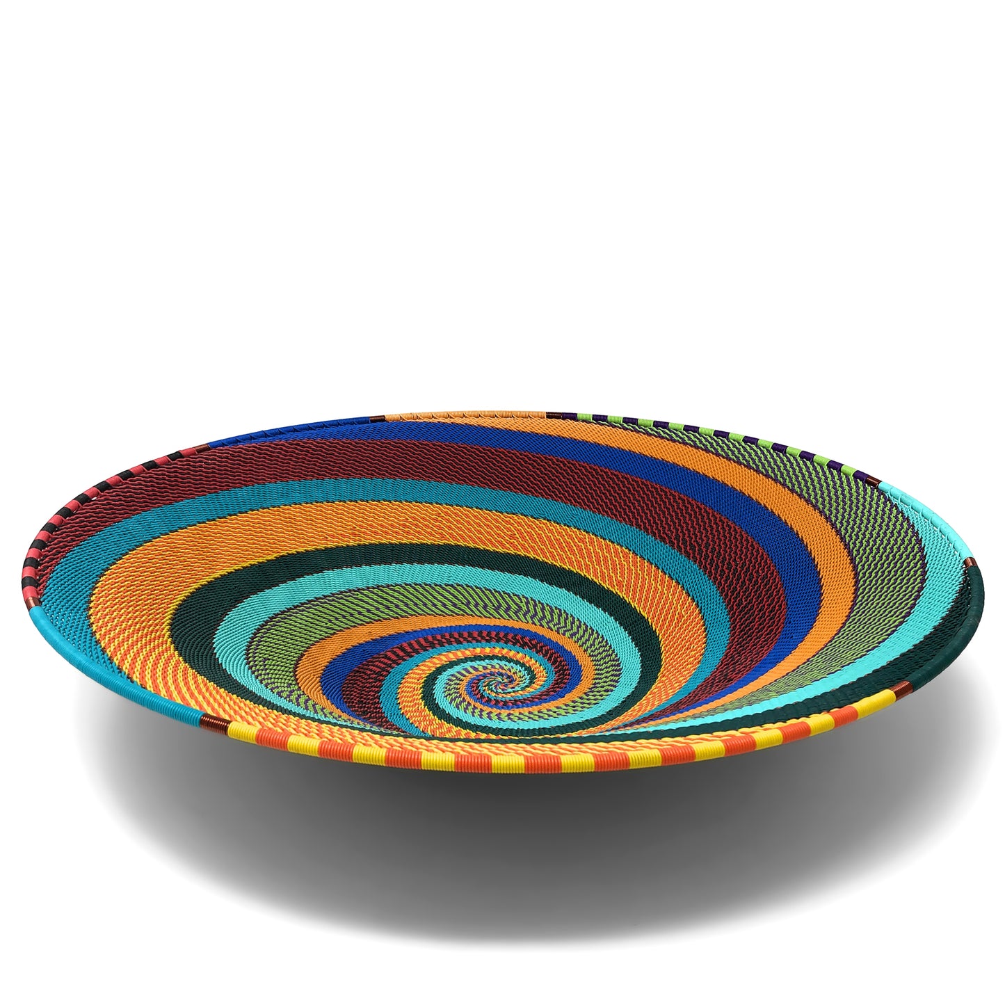 Fair Trade Zulu Telephone Wire 16-inch Platter Basket, African Spirit