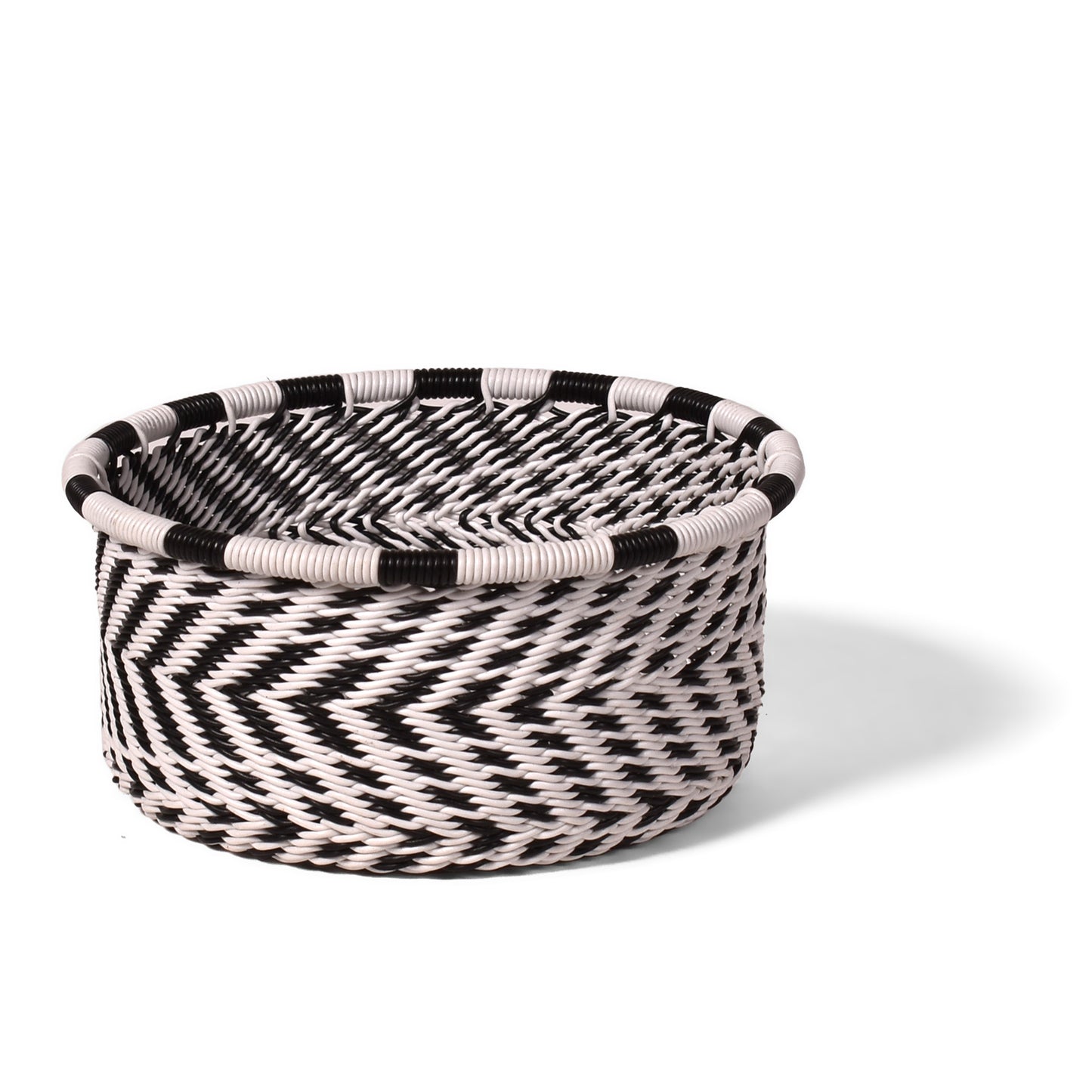 Fair Trade Zulu 3-1/2-inch Handwoven Catch-All Caddy/Wine Bottle Coaster, African Eclipse, Intricate Pattern