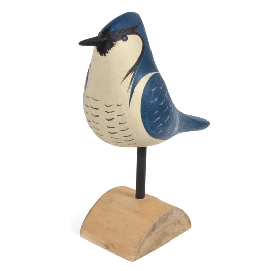 The Painted Bird by Richard Morgan Carved Blue Jay Figurine