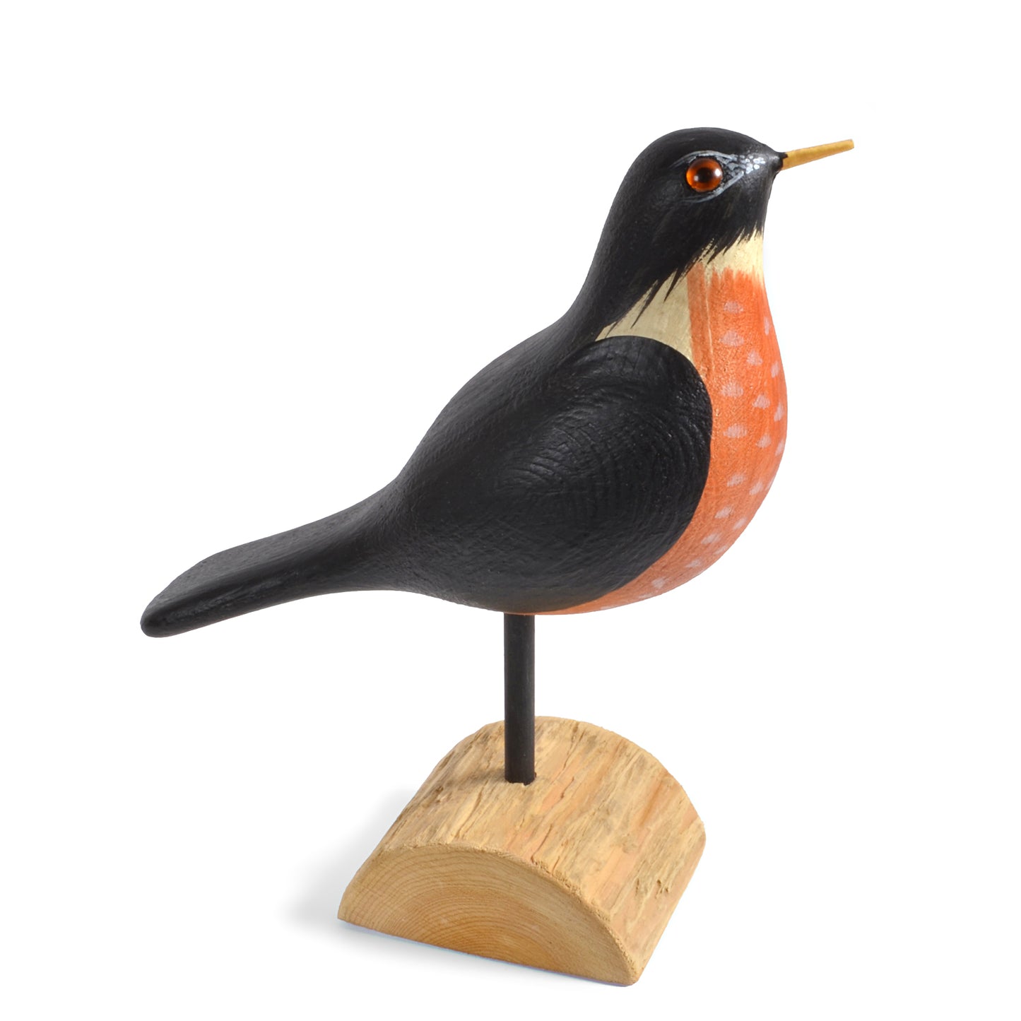 The Painted Bird by Richard Morgan Carved Robin Figurine