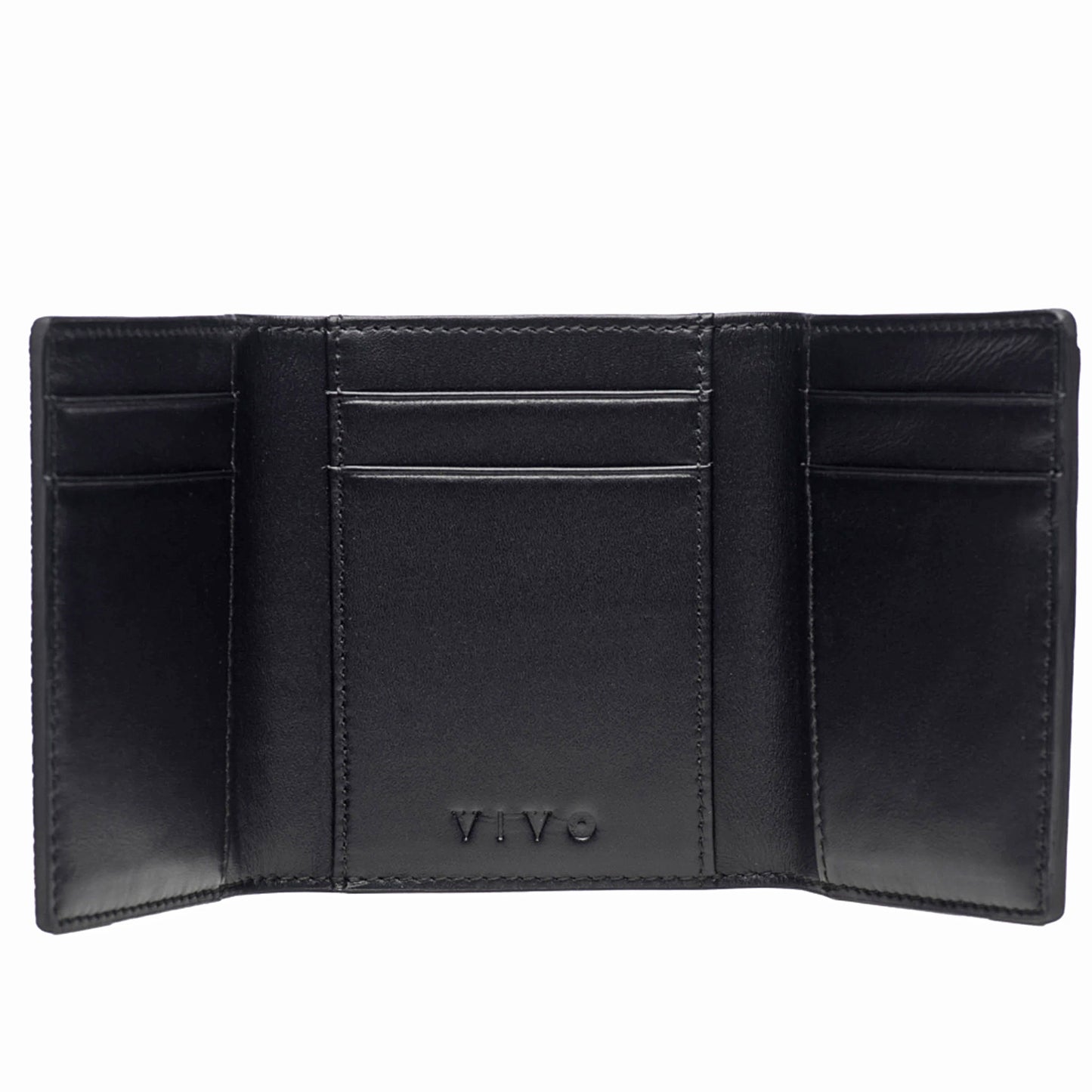 VIVO Evan Men's Genuine Shagreen Tri-Fold Wallet