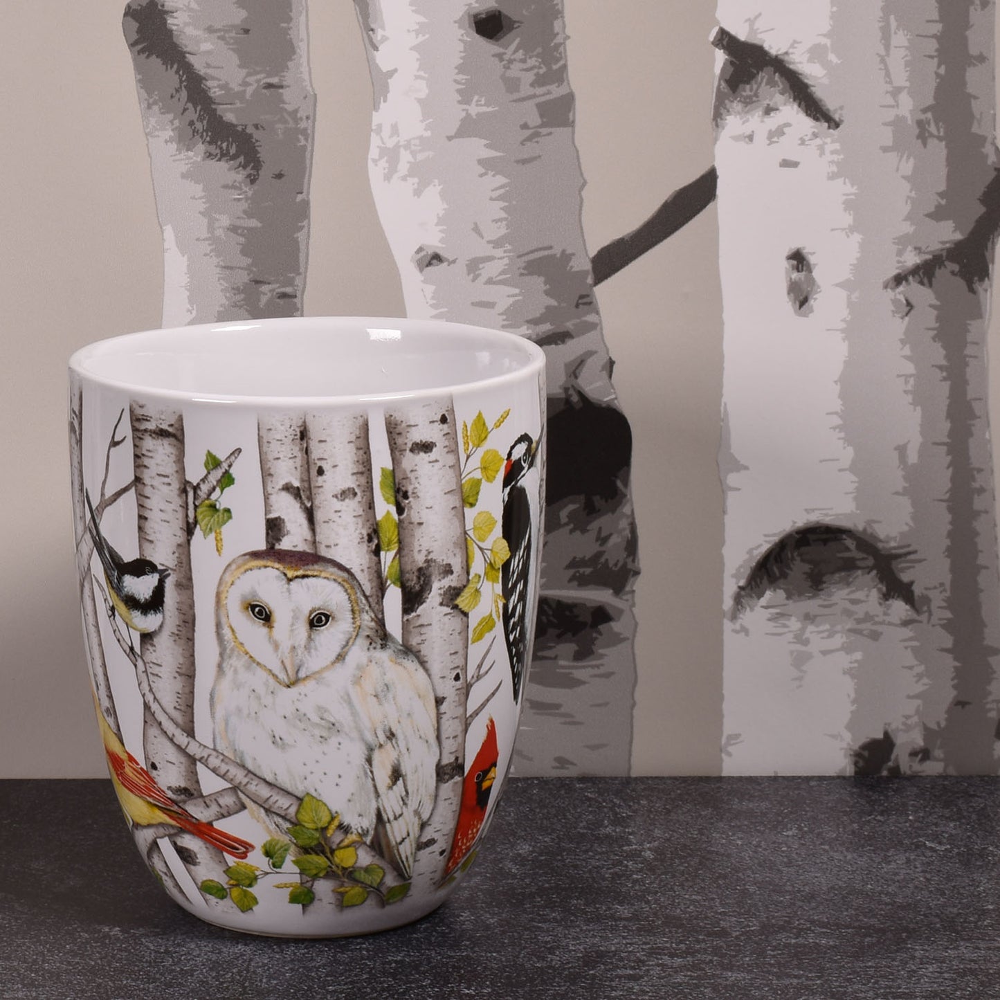 Mary Lake-Thompson Winter Birds 16-ounce Stoneware Mug