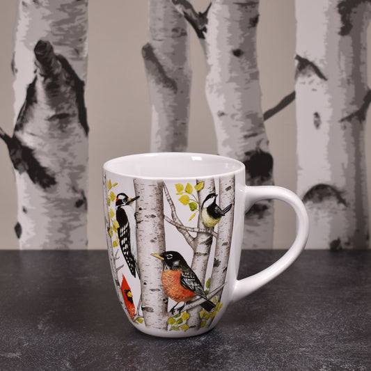 Mary Lake-Thompson Winter Birds 16-ounce Stoneware Mug