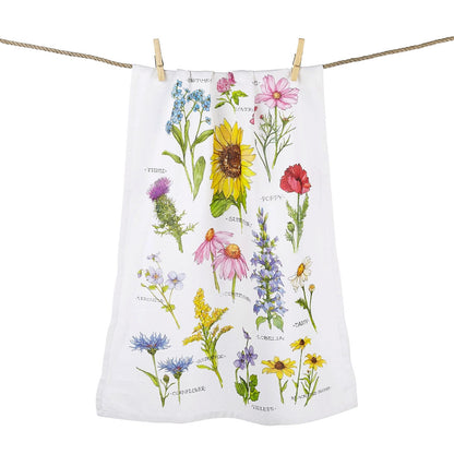 Wildflower Field Guide by Sally Eckman Roberts 100% Cotton Flour Sack Kitchen Towel