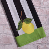 Sally Eckman Roberts Lemon Branch Stripe 100% Cotton Flour Sack Kitchen Towel