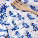 Sally Eckman Roberts Blue Pineapple 100% Cotton Flour Sack Kitchen Towel