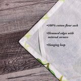 Hydrangea Lattice by Sally Eckman Roberts 100% Cotton Flour Sack Kitchen Towel