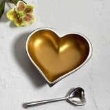 You've Got a Heart of Gold 5-1/4" Cast Metal Bowl with Heart Spoon Gift Set