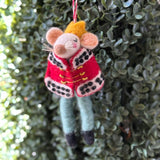 Regal Mouse Queen Felted Wool Ornament, Handmade in Nepal