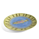 Merritt Lakeside Trees and Trout by Carole Shiber 11" Melamine Dinner Plate, Set of 6