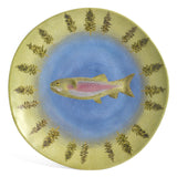 Merritt Lakeside Trees and Trout by Carole Shiber 11" Melamine Dinner Plate, Set of 6