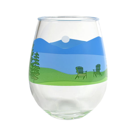 Merritt Lakeview by Kate Nelligan 15-ounce Acrylic Wine Tumbler, BPA-Free