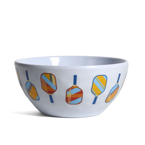 Merritt Designs Pickleball 4-3/4" x 2-1/4" Melamine Dip Sauce Bowl, Multicolor
