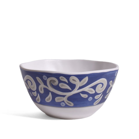 Merritt Designs Portofino 6" Single Serving Melamine Salad Bowl, Blue