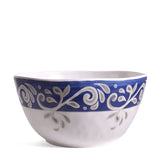 Merritt Designs Portofino Large 10" Melamine Serving Bowl, Blue with Medallion Center