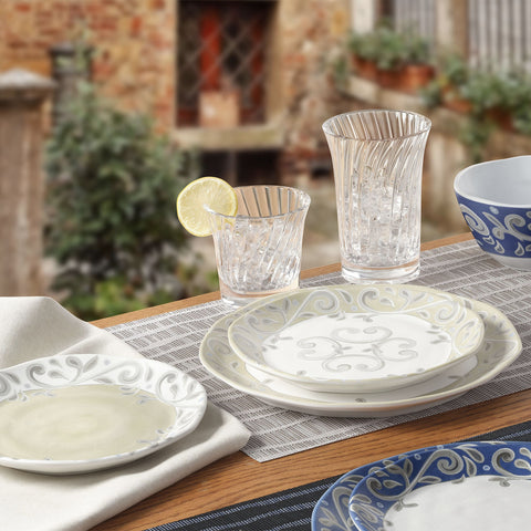 Melamine microwave safe online dinnerware set