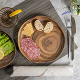 Merritt Designs Faux Sequoia Wood 9-1/2" Melamine Dinner Plate, Set of 6