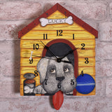 Handmade Lucky Dog Pendulum Wall Clock