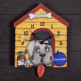 Handmade Lucky Dog Pendulum Wall Clock