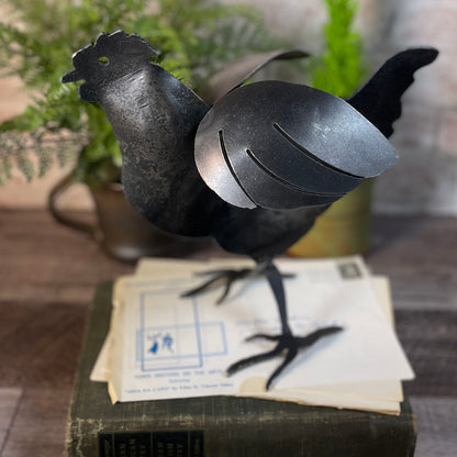 Blackthorne Forge 10" Chicken Steel Sculpture, Handcrafted in Vermont