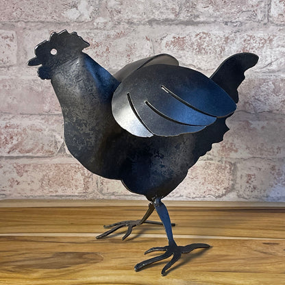 Blackthorne Forge 10" Chicken Steel Sculpture, Handcrafted in Vermont