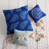 Seagulls by Kate Nelligan Hooked Wool 10" Throw Pillow with Polyfill Insert