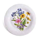 Bamboo Table Wildflowers 8" Appetizer Plates, Set of 4, Made of Eco-Friendly Bamboo Composite