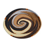 African Fair Trade Zulu Telephone Wire Small Oval Basket, Each One Unique, Mocha